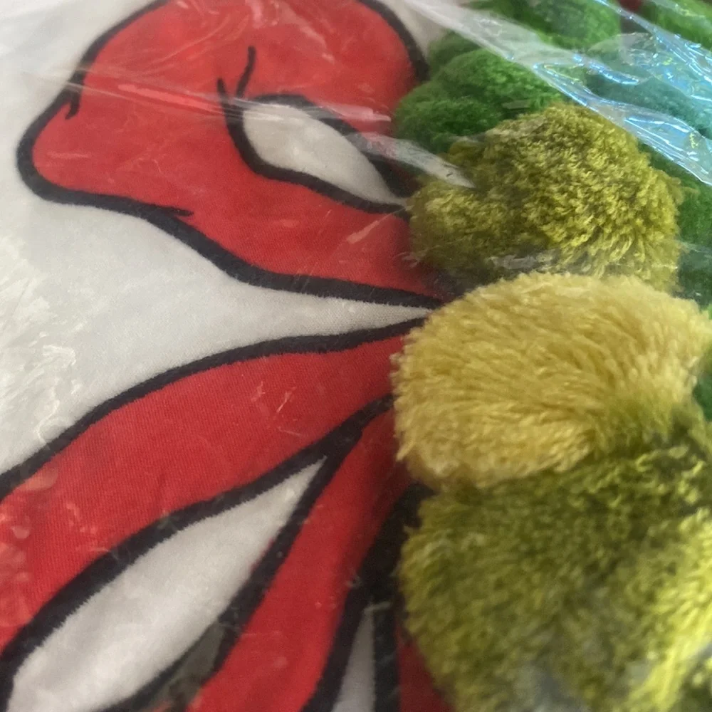 Pottery Barn Teen Dr. Seuss The Grinch Cindy Lou Holiday Pom Pom Pillow Cover